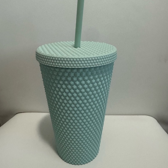 Starbucks Mint Green Textured Tumbler with Lid and Straw 16oz - Picture 3 of 3